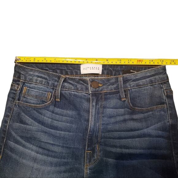 PARKER SMITH FRAYED HEM BOMBSHELL SKINNY JEANS DARK WASH WOMEN'S SIZE 29 - Picture 13 of 16